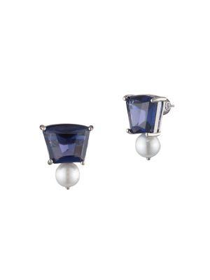 Carolee Daphne Faux-pearl And Tapezoid Earring