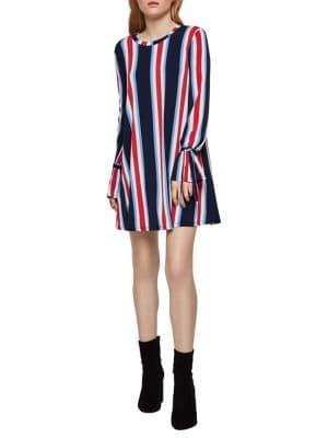Bcbgeneration Striped Wrist-tie Shift Dress