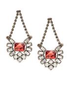 Design Lab Lord & Taylor Floral Cluster Drop Earrings