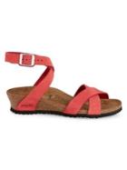 Birkenstock Lola Nubuck Strappy Wedge Sandals