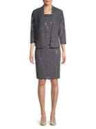 Alex Evenings Petite Two-piece Embellished Jacket Dress