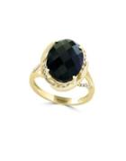 Effy Eclipse Onyx, Dimaond And 14k Yellow Gold Ring