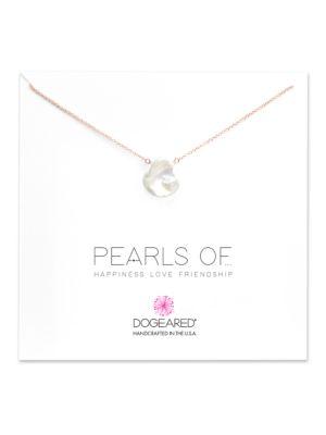 Dogeared Keshi Pearl And Sterling Silver Necklace