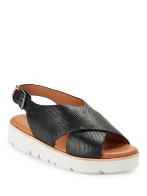 Gentle Souls By Kenneth Cole Kiki Embossed Leather Platform Sandals