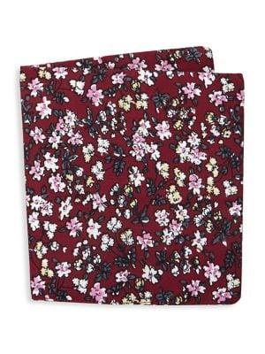 Black Brown Vittorio Floral Pocket Square