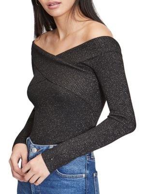 Miss Selfridge Off-the-shoulder Knit Top
