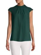 Calvin Klein Pleated Cap-sleeve Top