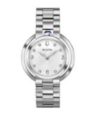 Bulova Rubaiyat Stainless Steel & Diamond Bracelet Watch
