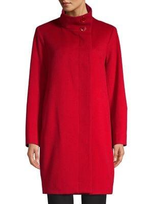 Sofia Cashmere Stand-collar Wool Cashmere Coat