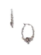 Jenny Packham Crystal Cluster Hoop Earrings
