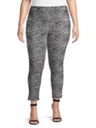 Calvin Klein Plus Pull-on Snakeskin Print Pants