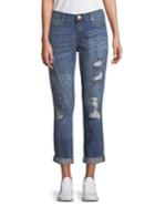 True Religion Cropped Distressed Jeans