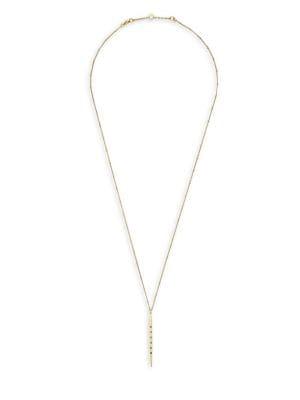 Sole Society Goldtone & Hematite Stick Necklace