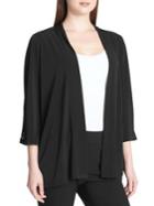 Calvin Klein Plus Quarter-sleeve Open Cardigan