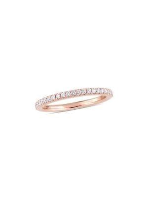 Sonatina 14k Rose Gold And Diamond Wedding Ring