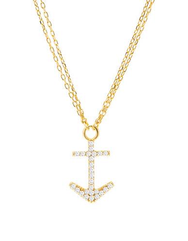 Lord & Taylor Cubic Zirconia Anchor Necklace
