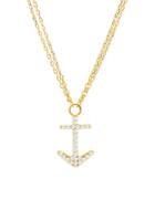 Lord & Taylor Cubic Zirconia Anchor Necklace