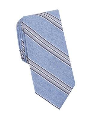 Black Brown Prenton Striped Tie