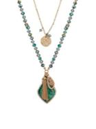 Lonna & Lilly Long Multi-row Mixed Pendant Necklace