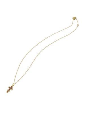 Ripka Juliette Ruby And 14k Gold Cross Pendant Necklace
