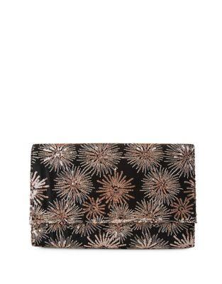 Jessica Mcclintock Floral Envelope Clutch