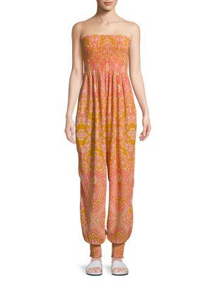 Free People Sleeveless Floral Jumpsuit