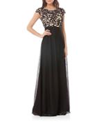 Js Collections Embroidered Swirl Gown