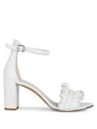 Kenneth Cole New York Langley Leather Ruffled Trim Sandals