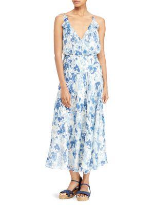 Polo Ralph Lauren Silk Floral Wrap Dress