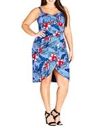 City Chic Plus Hawaiian Love Hi-lo Dress