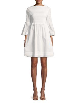 Calvin Klein Cotton Bell Sleeve Dress