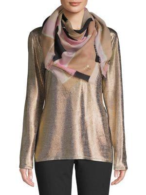 Kate Spade New York Empire Geometric Square Wool Square Scarf
