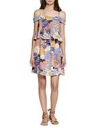 Sanctuary Monaco Printed Cold-shoulder Dress