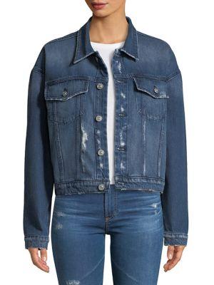 Hudson Jeans Rei Cropped Lace-up Denim Jacket