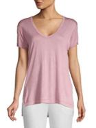 Pj Salvage Lounge Essentials V-neck High-low Tee