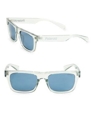 Polaroid Polarized 53mm Rectangular Sunglasses