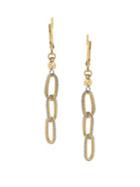 Lord & Taylor 14k Yellow & White Gold Chain Drop Earrings