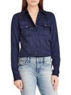Lauren Ralph Lauren Silky Twill Reyhan Long Sleeve Shirt
