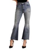 Dl Jackie Trimtone Cropped Flared Jeans