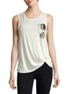Design Lab Lord & Taylor Sunglasses-graphic Ruched Tank