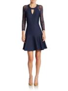 Guess Lace Topped Open Back Party Dress