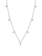 Effy 14k White Gold & Diamond V Station Necklace