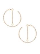 Vince Camuto Hoops Key Items Faux Pearl & Crystal Hoop Earrings