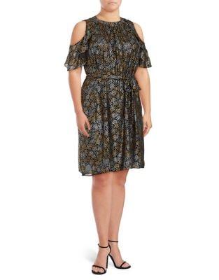 Michael Michael Kors Plus Stars Cold Shoulder Dress