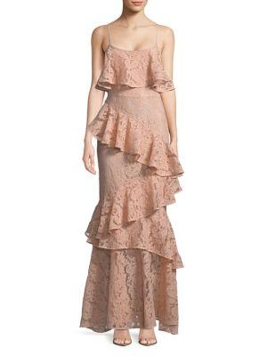 Cooper St Zig-zag Lace Ruffle Gown