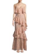 Cooper St Zig-zag Lace Ruffle Gown