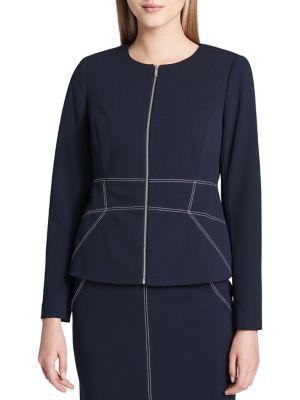 Calvin Klein Zip-front Suit Jacket