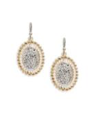 Lucky Brand Killing Me Softly Two-tone Pave Crystal Drop Earrings
