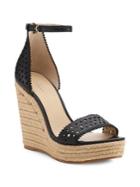 Botkier New York Jamie Perforated Leather Espadrille Wedges