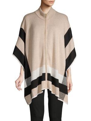 Jones New York Mockneck Zip-front Poncho